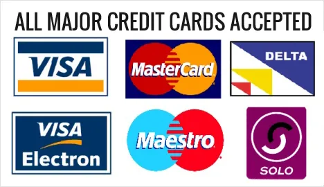credit cards accepted